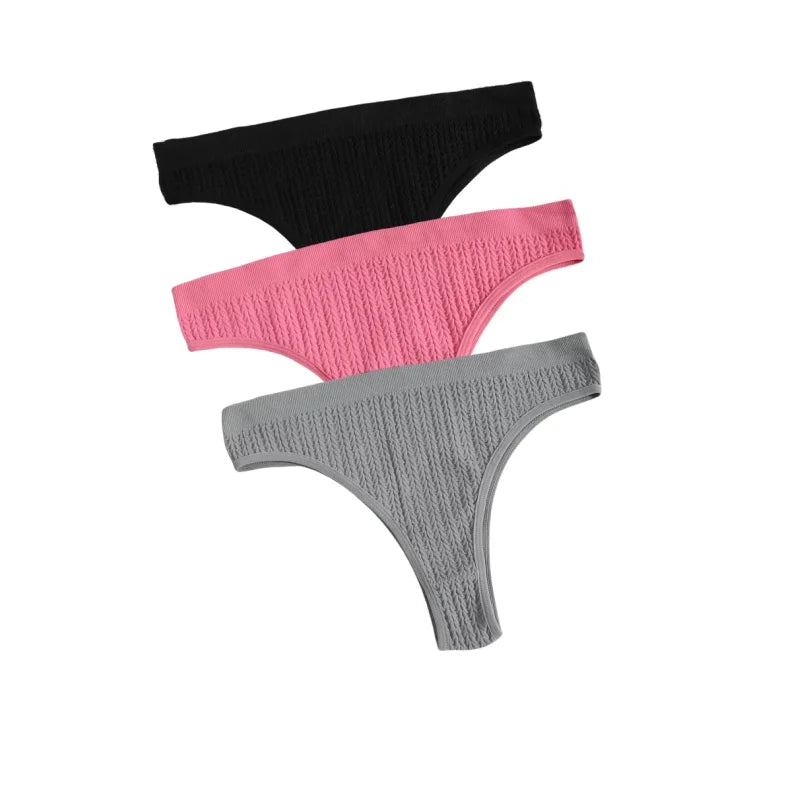 CowLost | product_id-3pcs-seamless-low-waist-women-s-stretch-briefs-solid-color-panties |30