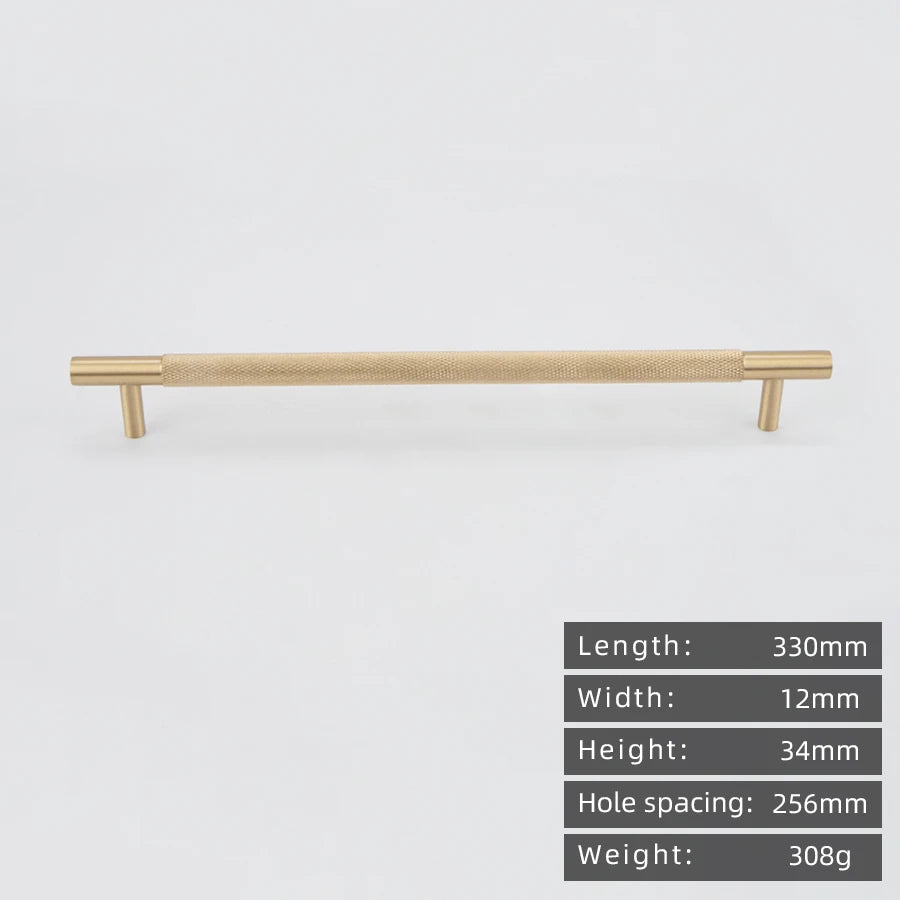 CowLost | kedlo-european-luxury-solid-brass-embossed-gold-500mm-long-handle-american-retro-antique-drawer-t-handle |45
