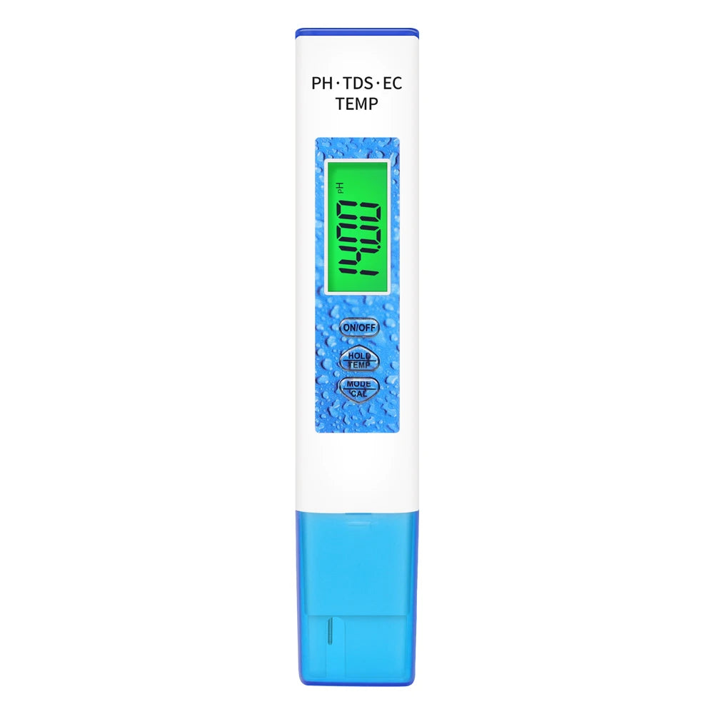 4-in-1 Digital PH Meter Water Quality Tester PH TDS EC TEMP Pen with High-Sensitivity Probe