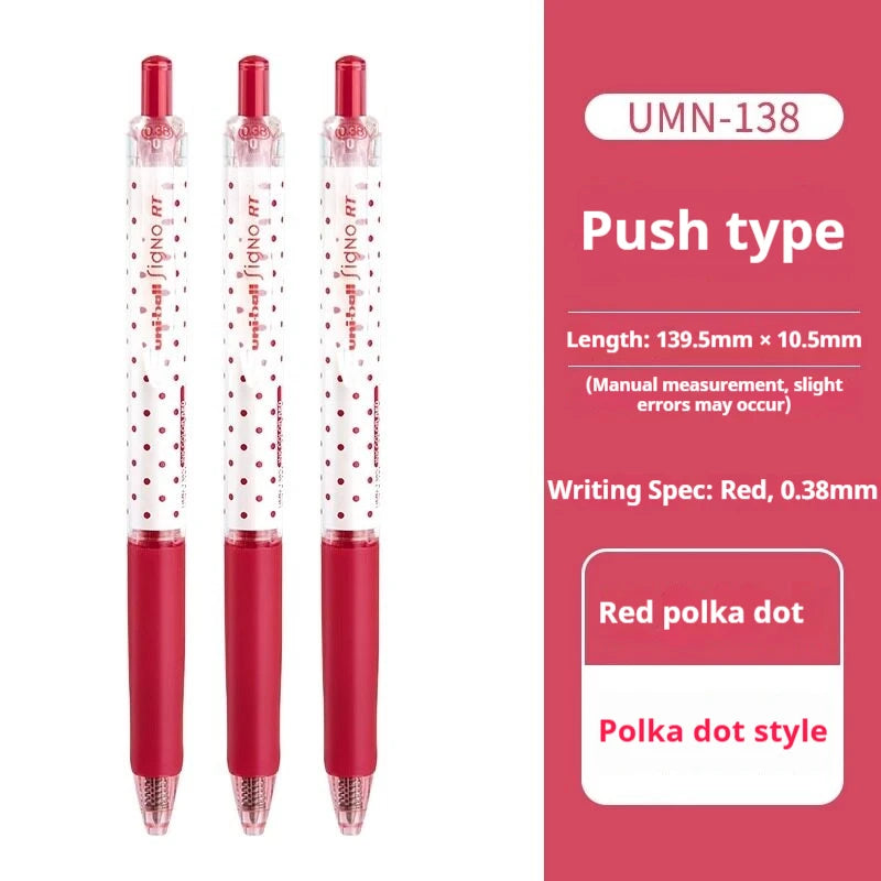CowLost | product_id-uni-ball-signo-umn-138s-limited-polka-dot-gel-pen-0-38mm-retractable-fine-point-assorted-colors |45