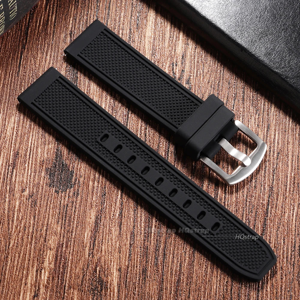 Extended Length Silicone Watchbands 22mm for Samsung Galaxy Watch & Seiko Men Sport