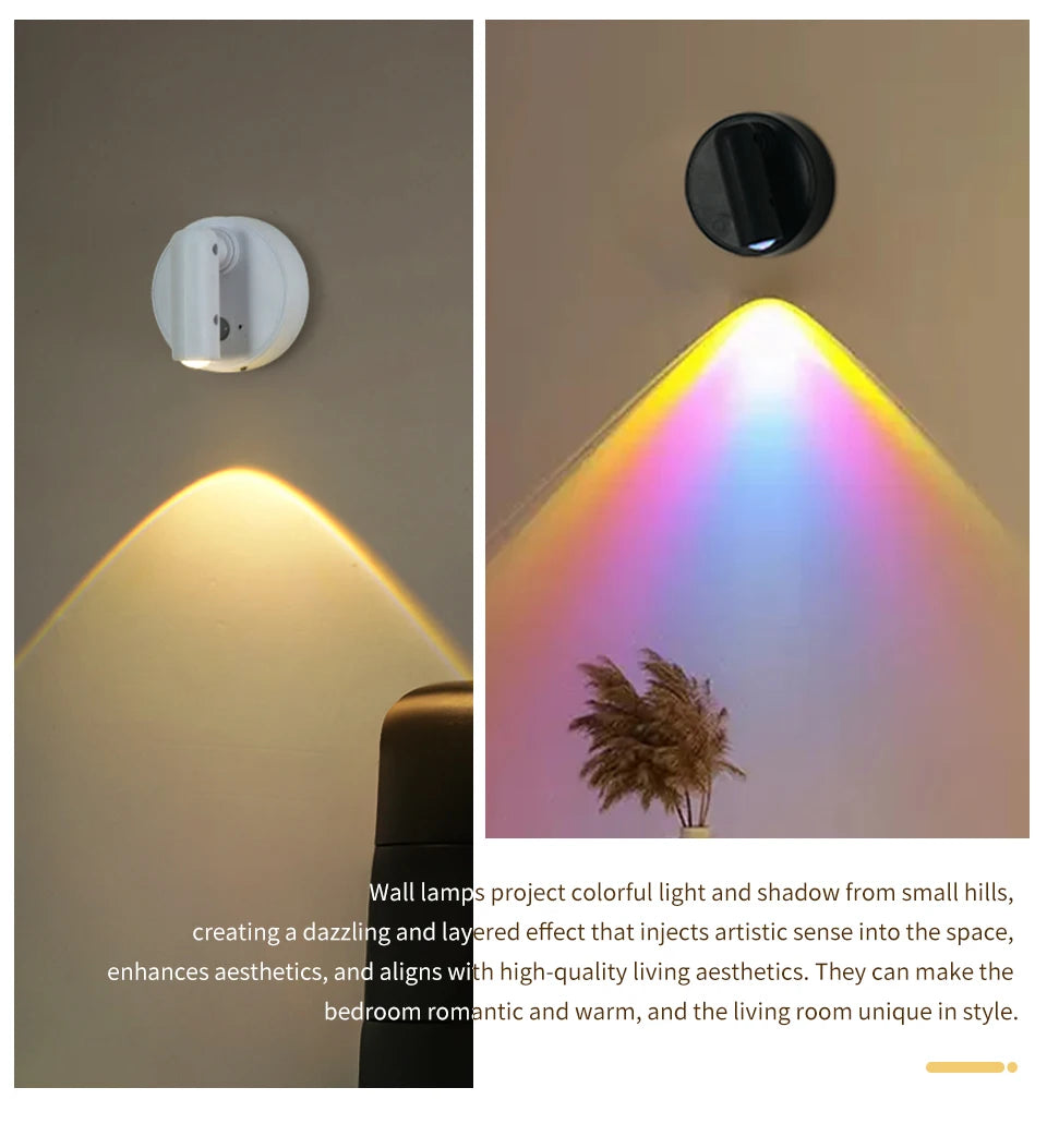 CowLost | product_id-magnetic-rotatable-touch-dimmable-rgb-3-color-led-spotlight-with-remote-usb-rechargeable-motion-sensor-wall-light |9