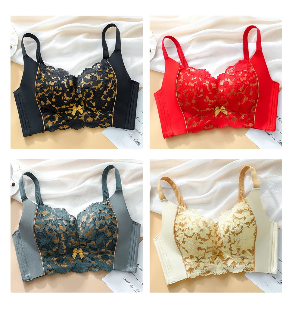 CowLost | product_id-fallsweet-wireless-plus-size-seamless-lace-push-up-bra |1