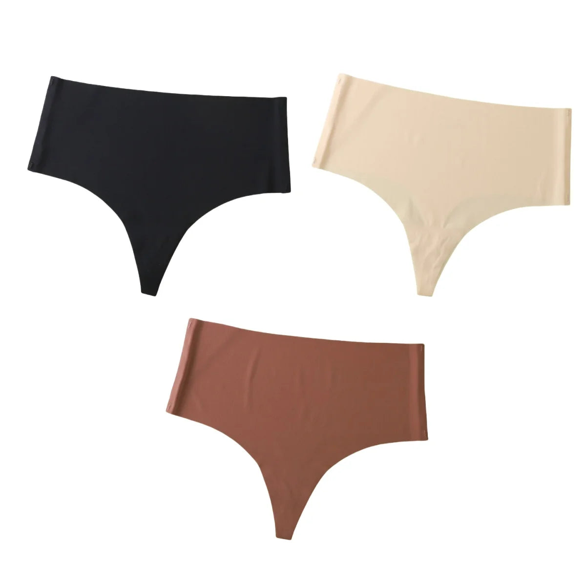 CowLost | product_id-3pcs-women-high-waist-seamless-soft-g-string-thongs-panties |12