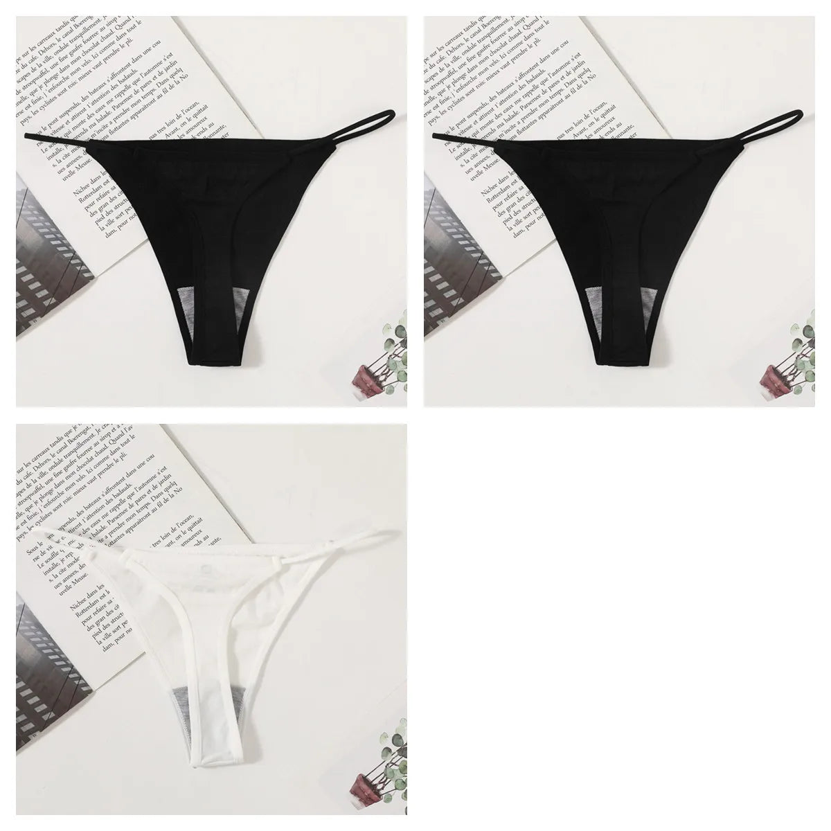 CowLost | product_id-3pcs-women-low-rise-seamless-g-string-thong-panty-set |26