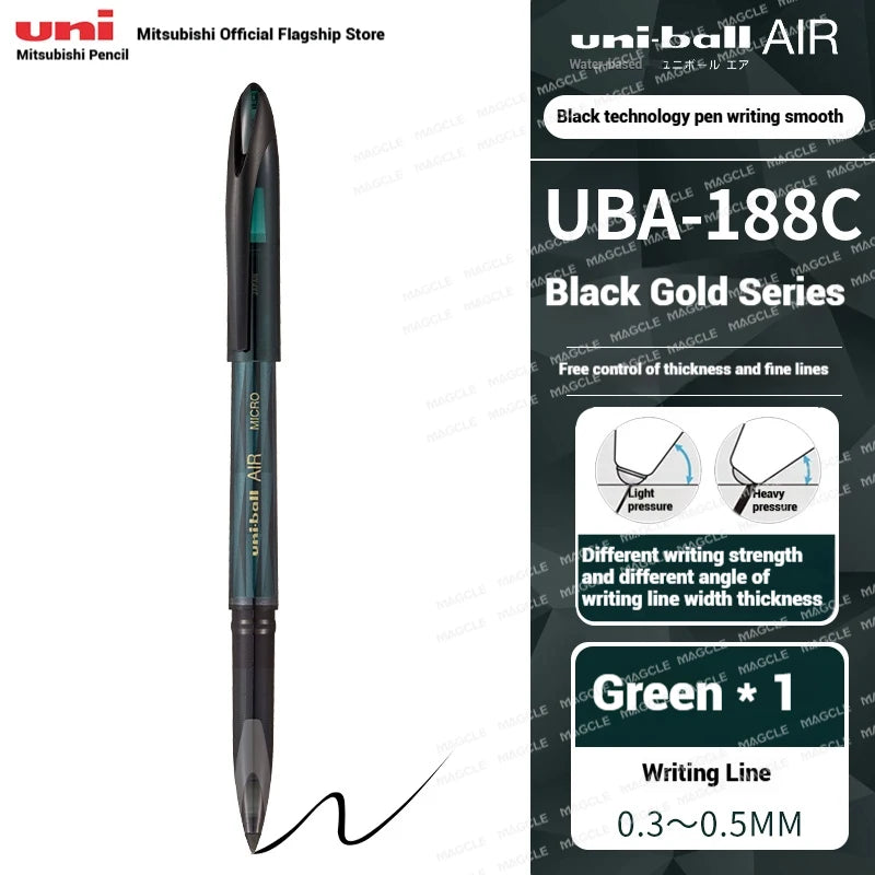 CowLost | product_id-uni-ball-air-uba-188-black-gold-series-gel-pen-quick-dry-high-end-office-pen |26