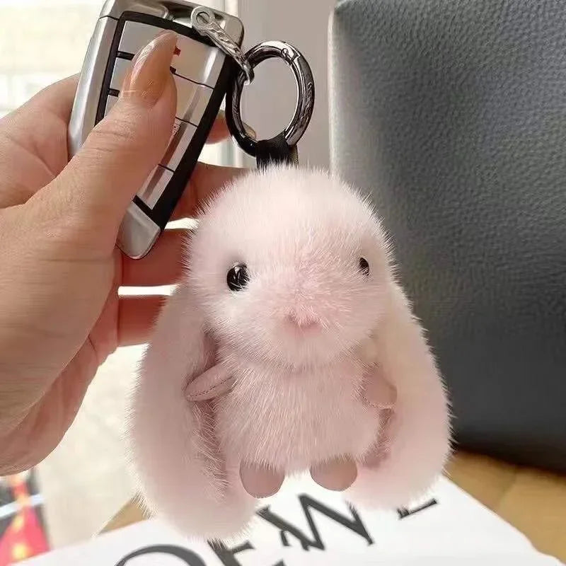 CowLost | product_id-bunny-plush-keychain-soft-fluffy-rabbit-stuffed-animal-accessory |6