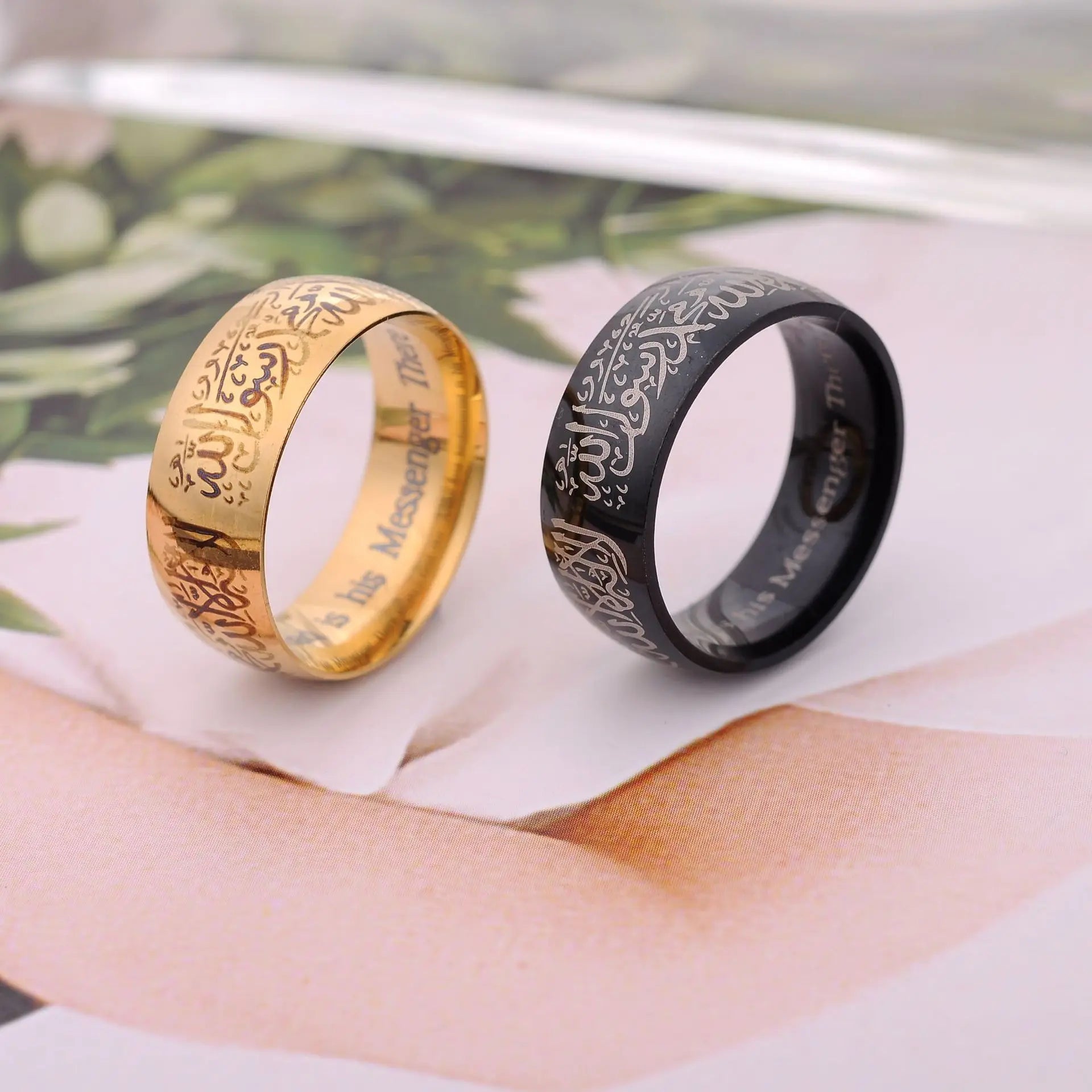 2025 Retro Titanium Steel 6mm/8mm Laser Engraved Ring Unisex Valentine Gift Size 6-13