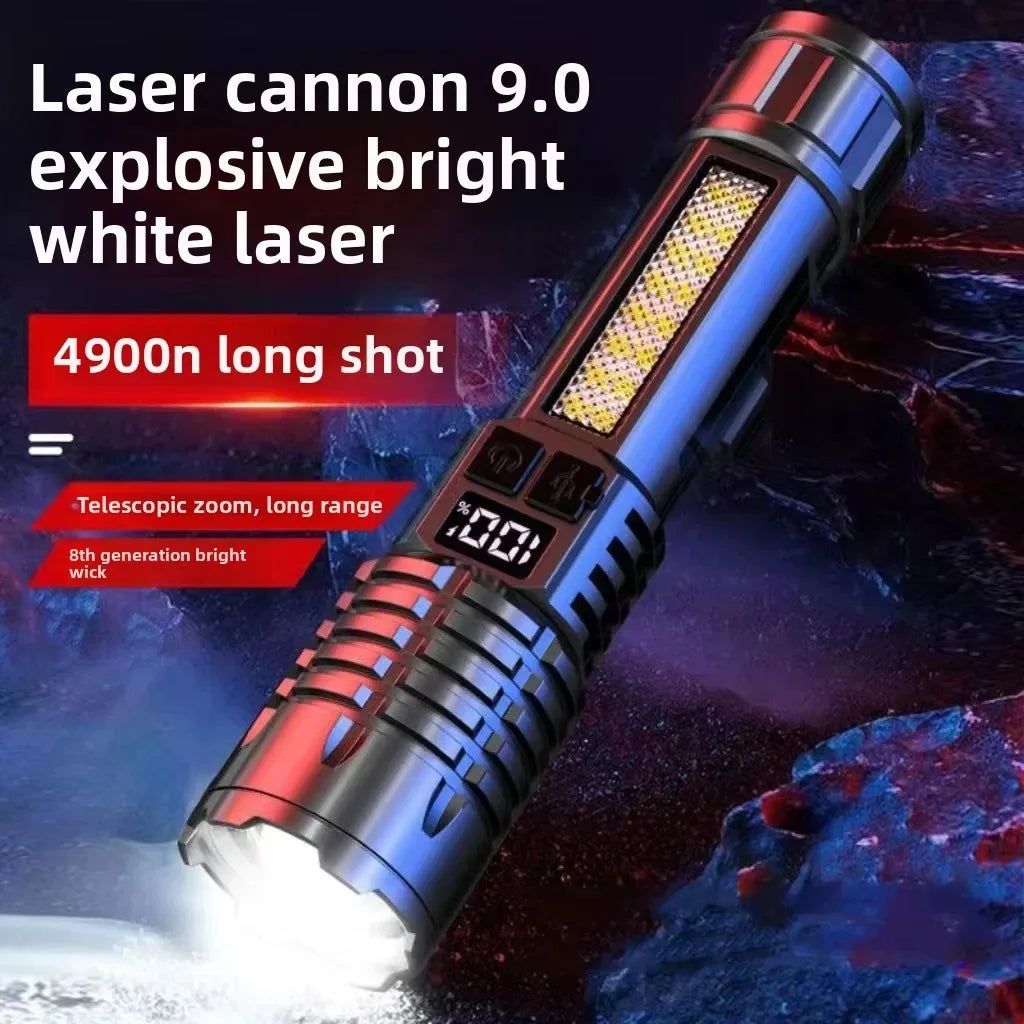 CowLost | product_id-kfvc-portable-rechargeable-type-c-led-flashlight-with-cob-side-light-for-camping |1
