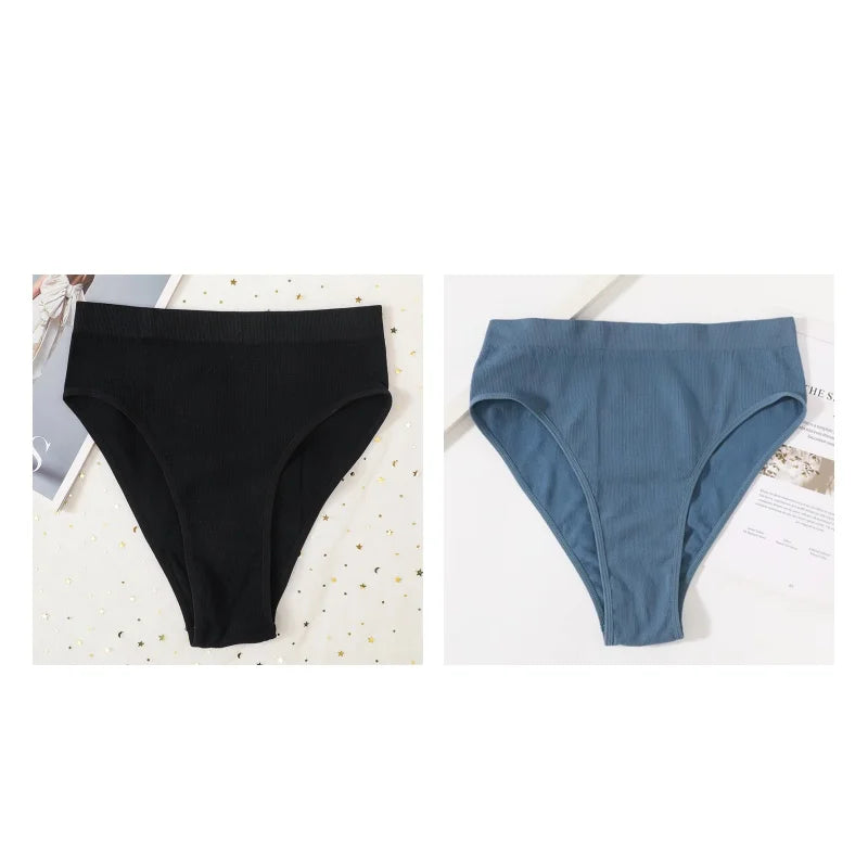 CowLost | product_id-2-pack-seamless-high-waist-womens-briefs-high-leg-solid-panties-s-l |27