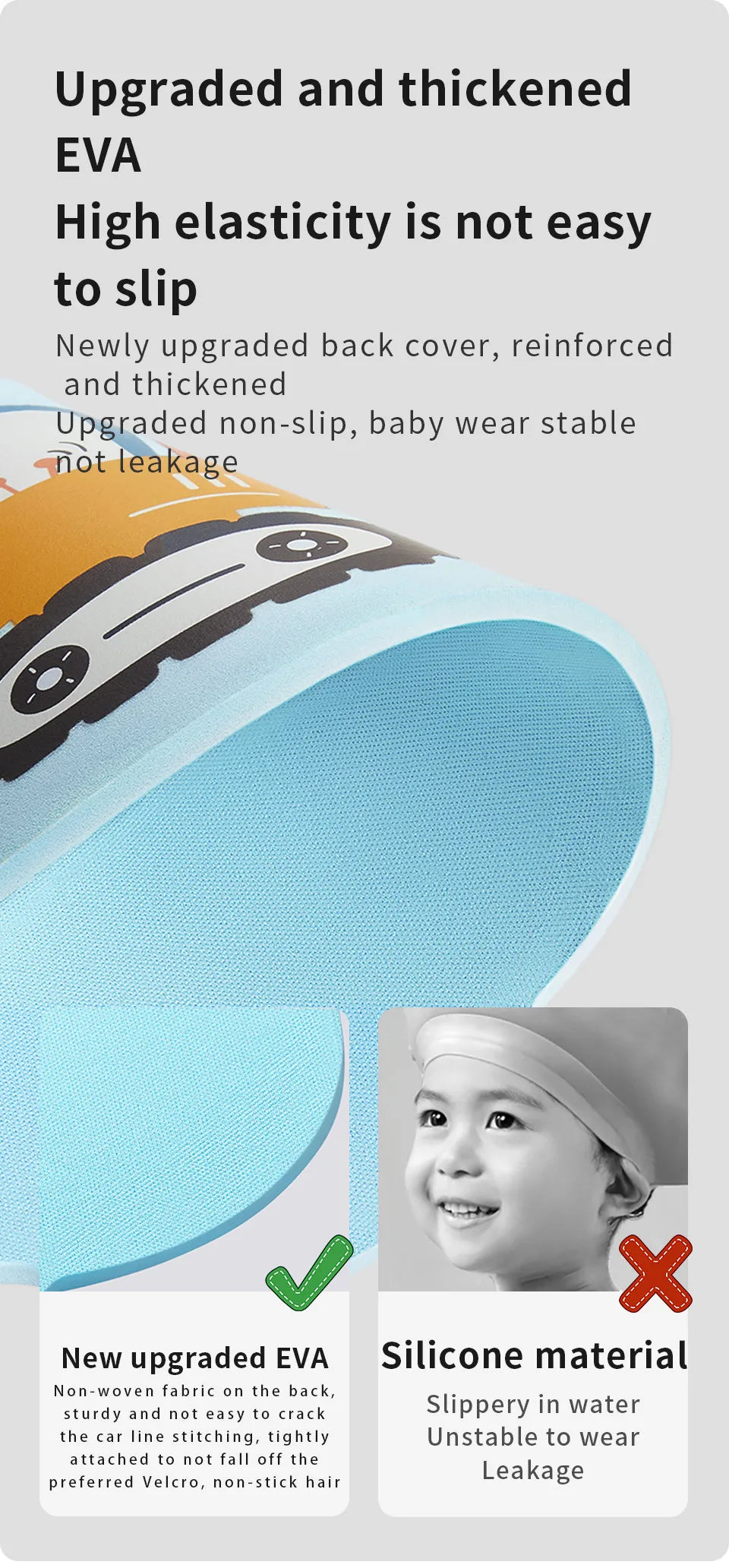 CowLost | aibedila-baby-shower-cap-adjustable-waterproof-ear-protection-shampoo-hat |10