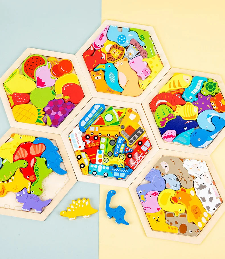 CowLost | fencing-barriers-wooden-baby-jigsaw-puzzle-toy-creative-3d-puzzle |13