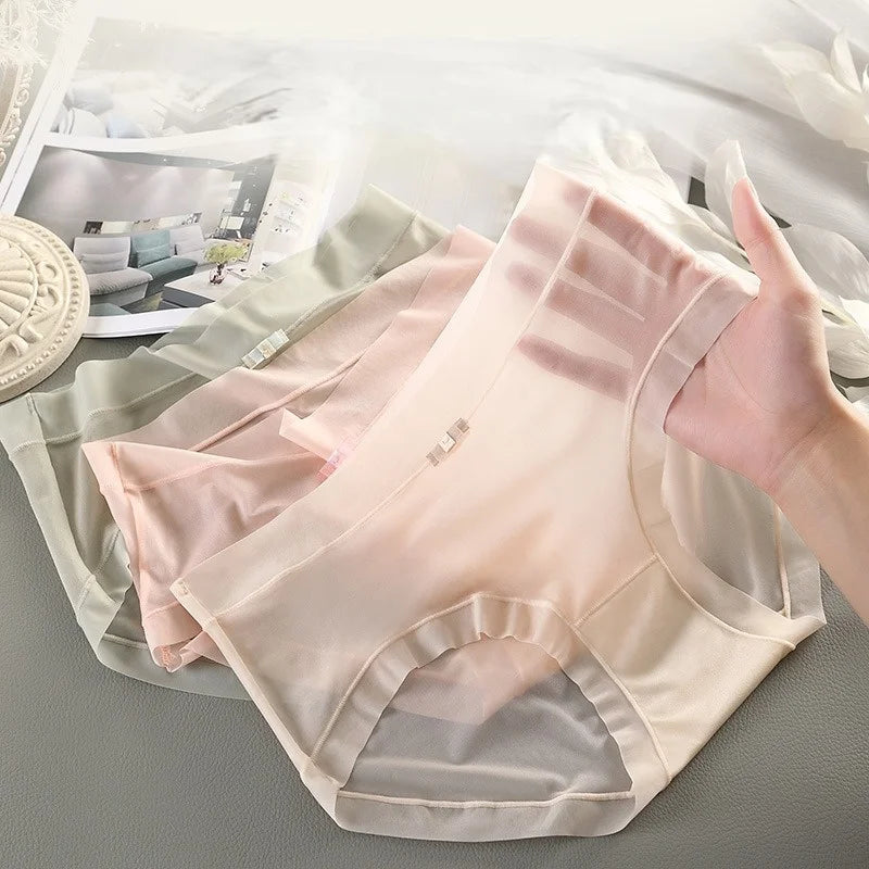 CowLost | product_id-4pcs-women-seamless-low-rise-ice-silky-soft-summer-briefs |8