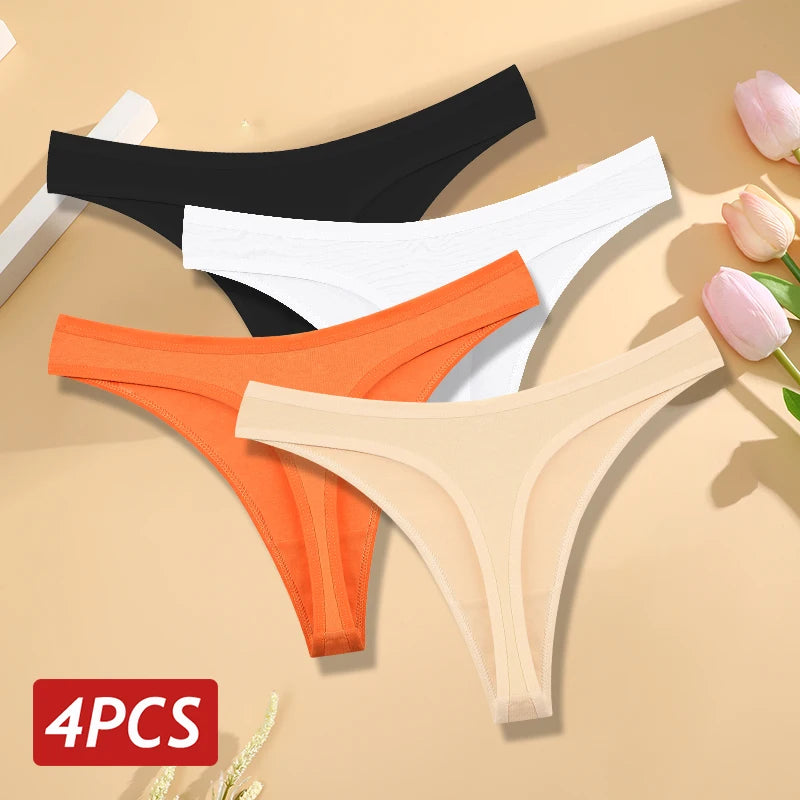 CowLost | activewear-pants-4pcs-seamless-cotton-womens-low-rise-panties-set |24