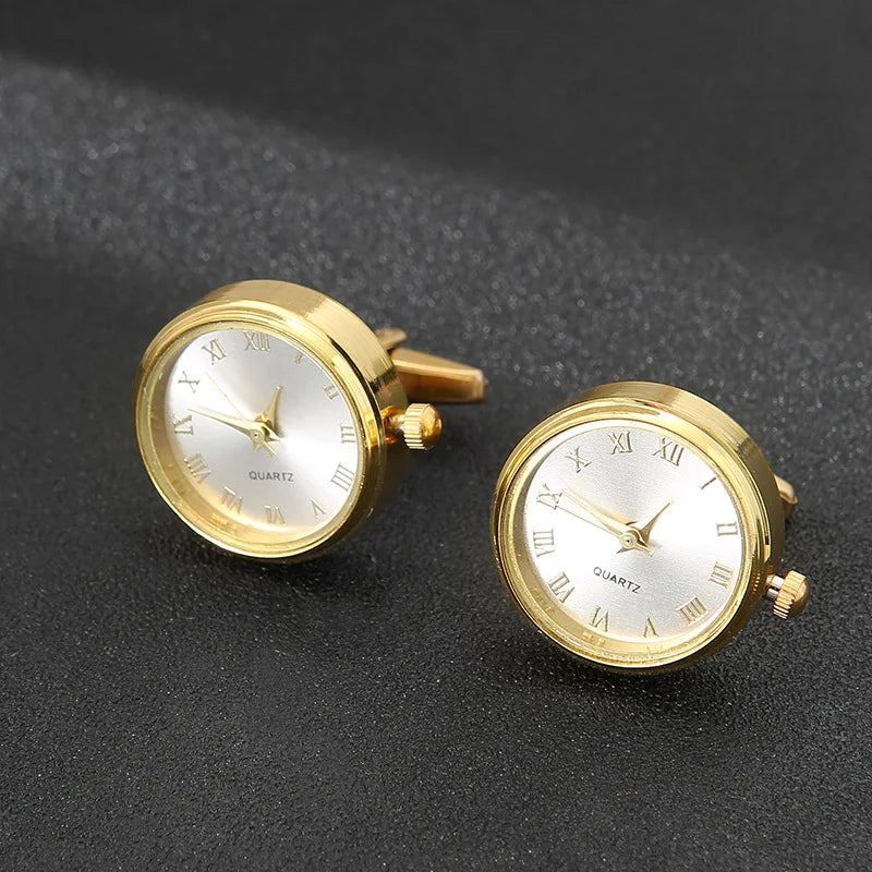 CowLost | luxury-cufflinks-watch-rotatable-electronic-functional-buckle-business |3