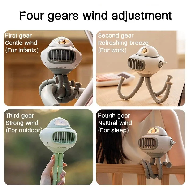 CowLost | portable-usb-mini-fan-for-baby-stroller-with-4-lullabies-camping-4-speed |3