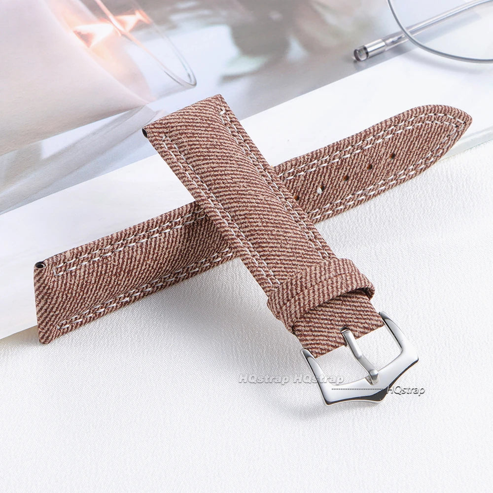 CowLost | product_id-sailcloth-denim-pattern-nylon-leather-watch-strap-18-22mm-sport-wristband-unisex |10