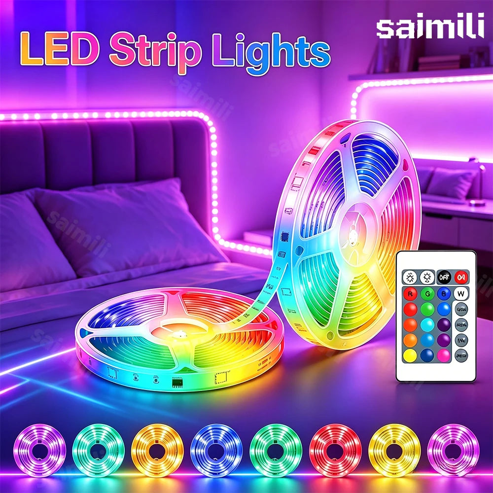 CowLost | light-ropes-strings-product_id-usb-5v-rgb-5050-led-strip-light-with-smart-remote-music-sync-and-timer-for-home-decor |1