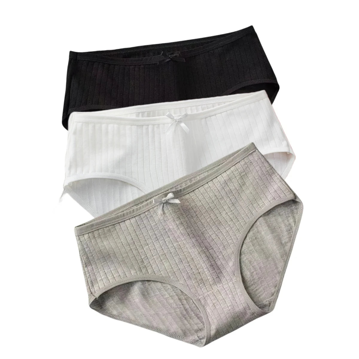 CowLost | product_id-3pcs-women-s-low-waist-breathable-cotton-solid-briefs |26