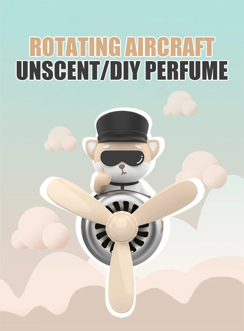 CowLost | product_id-no-perfume-diy-rotating-propeller-pilot-dog-car-air-freshener-vent-clip |7