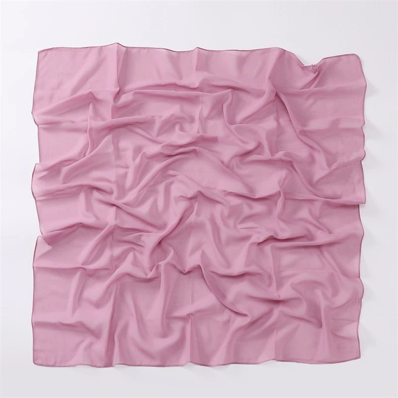CowLost | 90-90cm-square-solid-color-women-chiffon-hijab |25