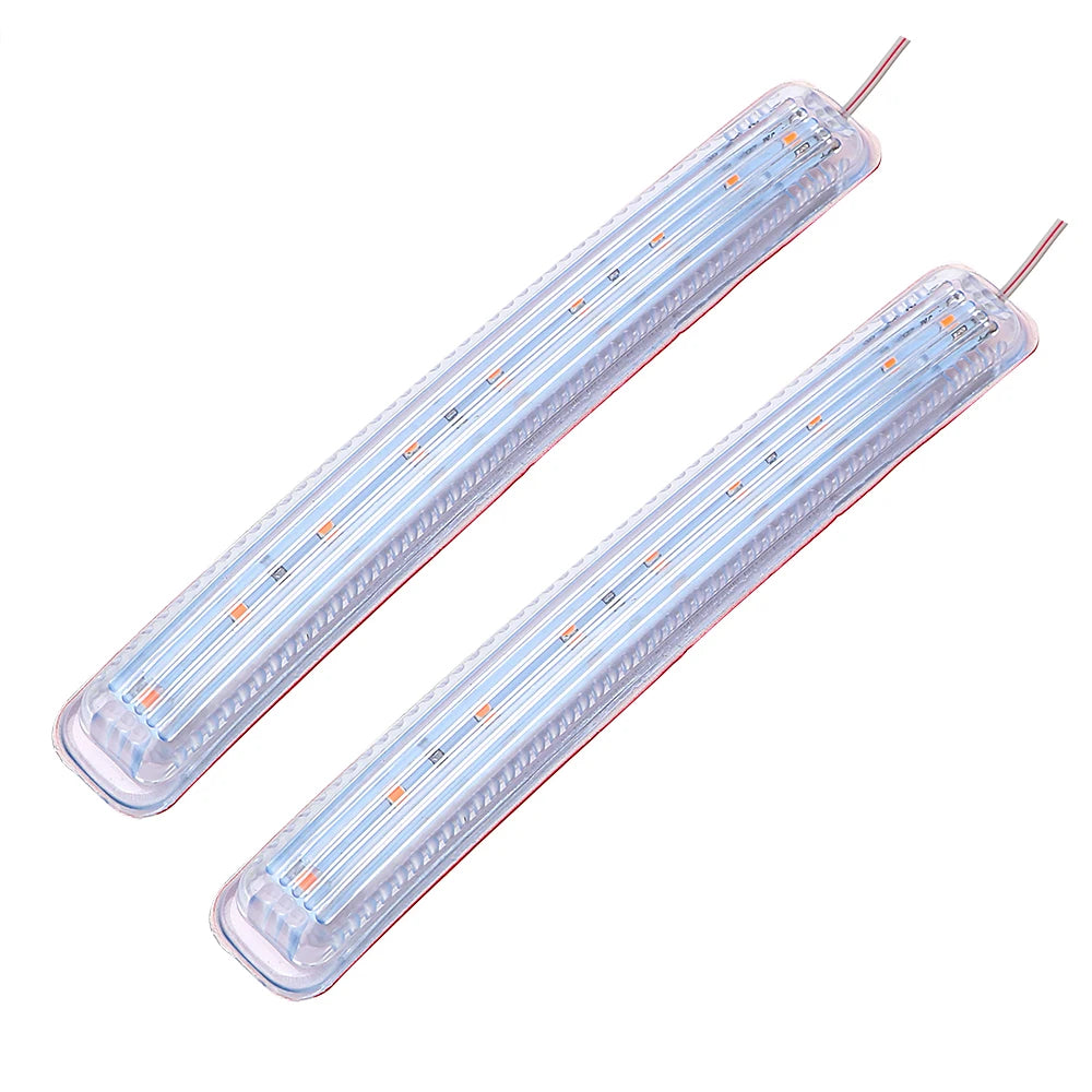 CowLost | auto-rearview-mirror-led-car-light-source-indicator-lamp-2pcs-universal-yellow-soft-8-smd-fpc-turn-signal-light-amber |5