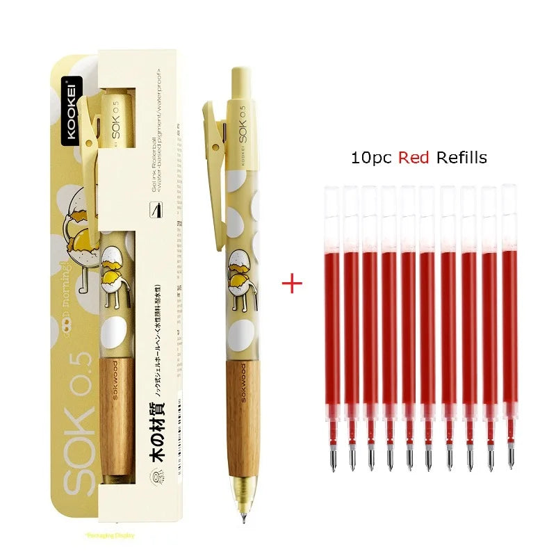 CowLost | product_id-kookei-gel-pen-with-oak-wood-handle-smooth-0-5mm-st-nib-fast-dry-ink-polka-dot-design-for-students-professionals |19