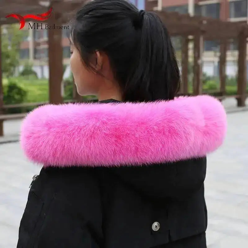 CowLost | fox-fur-collar-for-women-luxury-warm-winter-coat-trim-scarf |2