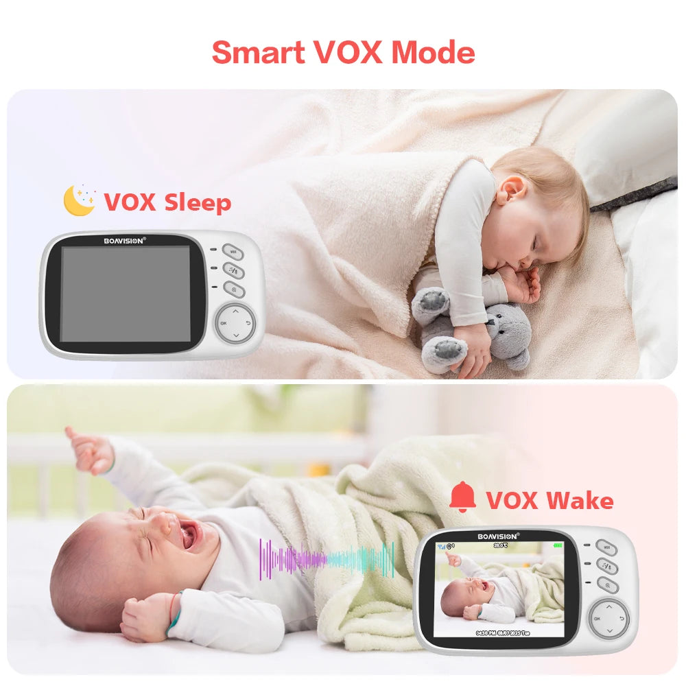 CowLost | vb603-video-baby-monitor-2-4g-wireless-with-3-2-inches-lcd-2-way-audio-talk-night-vision-surveillance-security-camera-babysitter |6