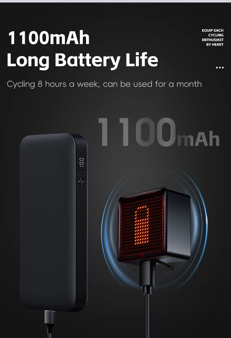 CowLost | sporting-goods-west-biking-diy-pixel-rear-bicycle-taillight-1100mah-long-battery-life |18