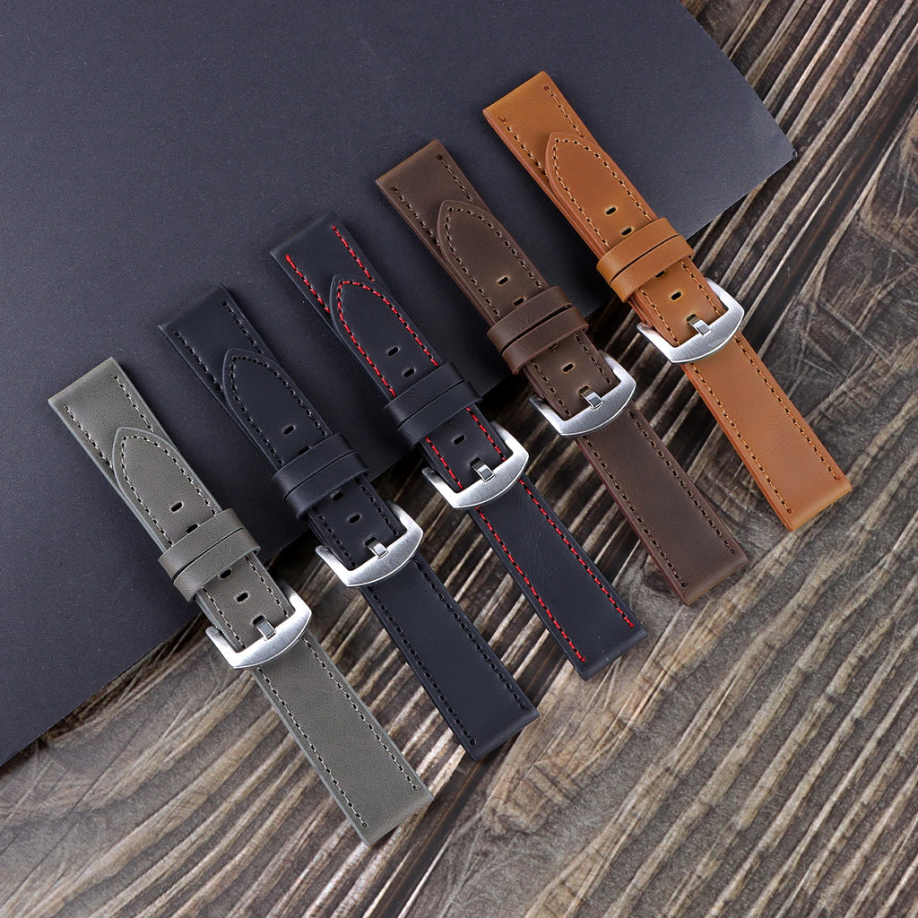 CowLost | product_id-universal-genuine-leather-waterproof-watch-strap-replacement-for-rolex-seiko-18-20-22-24mm |9