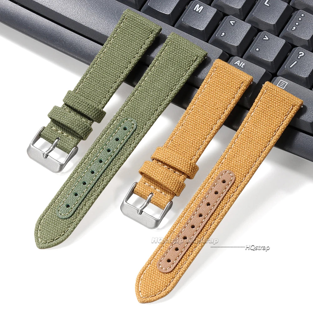 CowLost | product_id-20mm-22mm-nylon-canvas-leather-quick-release-military-watch-strap-replacement |3