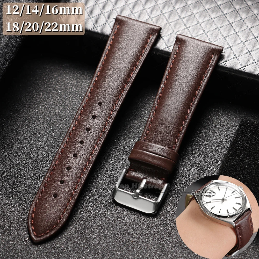 CowLost | bracelets-product_id-calfskin-leather-watch-band-12-22mm-with-gold-pin-buckle-quick-release-unisex-strap |7