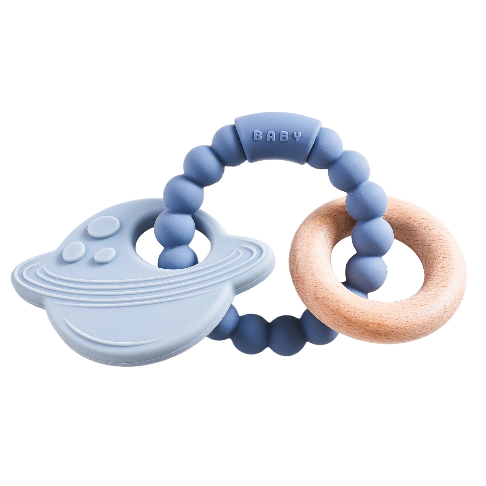 1pc Silicone Teether, Food Grade Baby 0-12 Toys