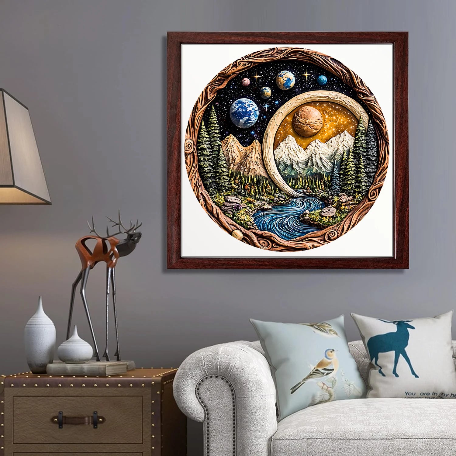 CowLost | product_id-3d-galaxy-universe-wooden-puzzle-with-irregular-animal-pieces-adult-brain-teaser-with-space-art |2