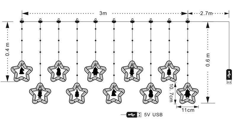 CowLost | product_id-led-usb-christmas-star-santa-curtain-string-lights-for-bedroom-and-living-room |14
