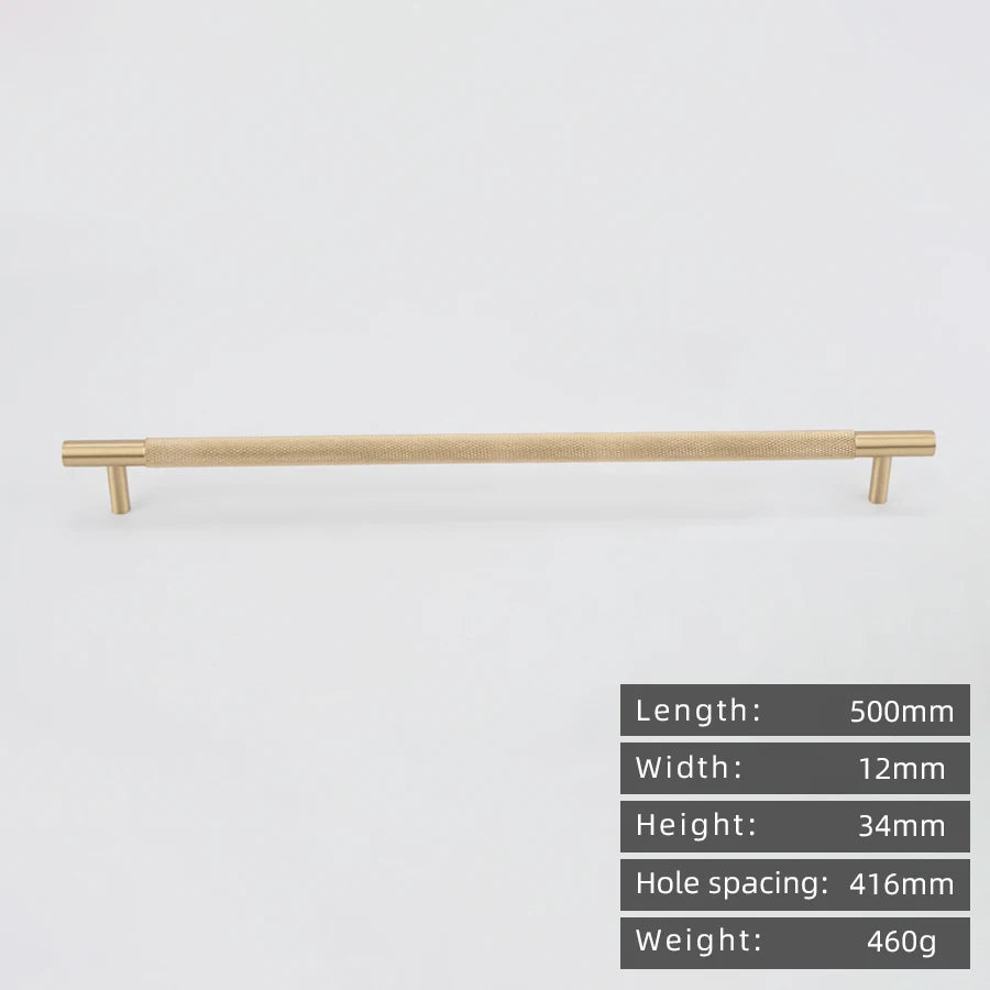 CowLost | kedlo-european-luxury-solid-brass-embossed-gold-500mm-long-handle-american-retro-antique-drawer-t-handle |50
