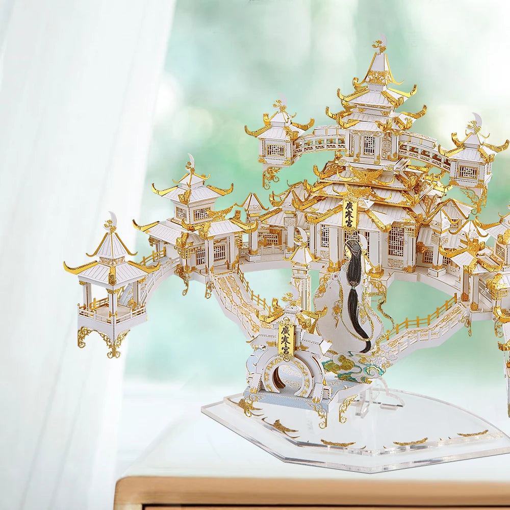 CowLost | fencing-barriers-piececool-3d-metal-puzzle-moon-palace-building-kit |7