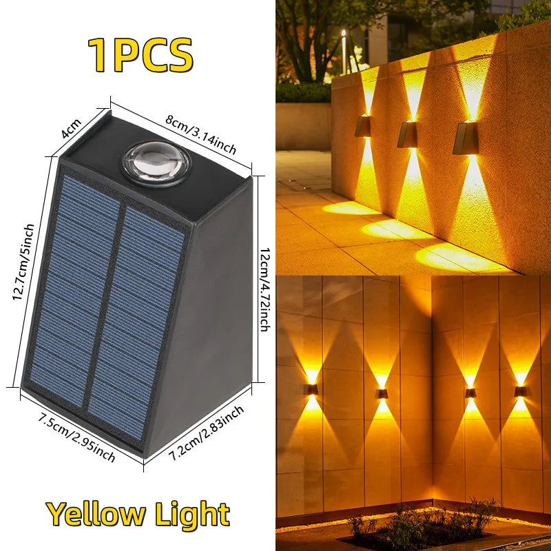CowLost | product_id-2-led-solar-waterproof-outdoor-wall-lamps-up-down-lighting-for-garden-balcony-street-villa |24