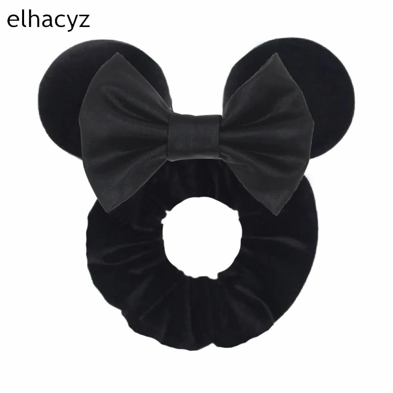 CowLost | mouse-ears-sequins-bow-women-velvet-scrunchies |31