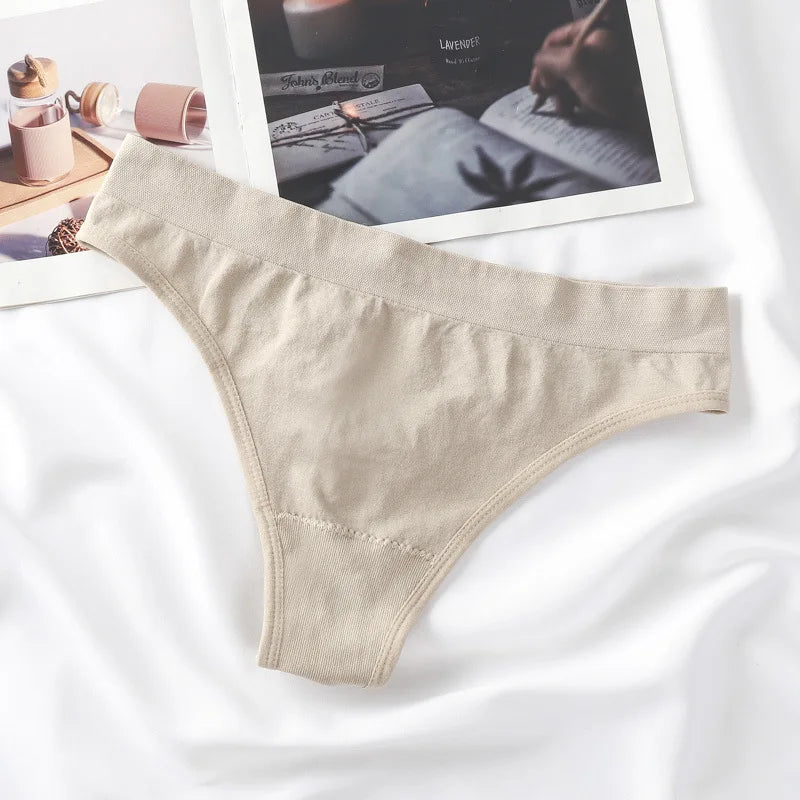 CowLost | 1pc-seamless-thongs-women-high-waist-panties-sports-underwear-ladies-sexy-lingere-comfortable-t-back-panty-women-g-string |7