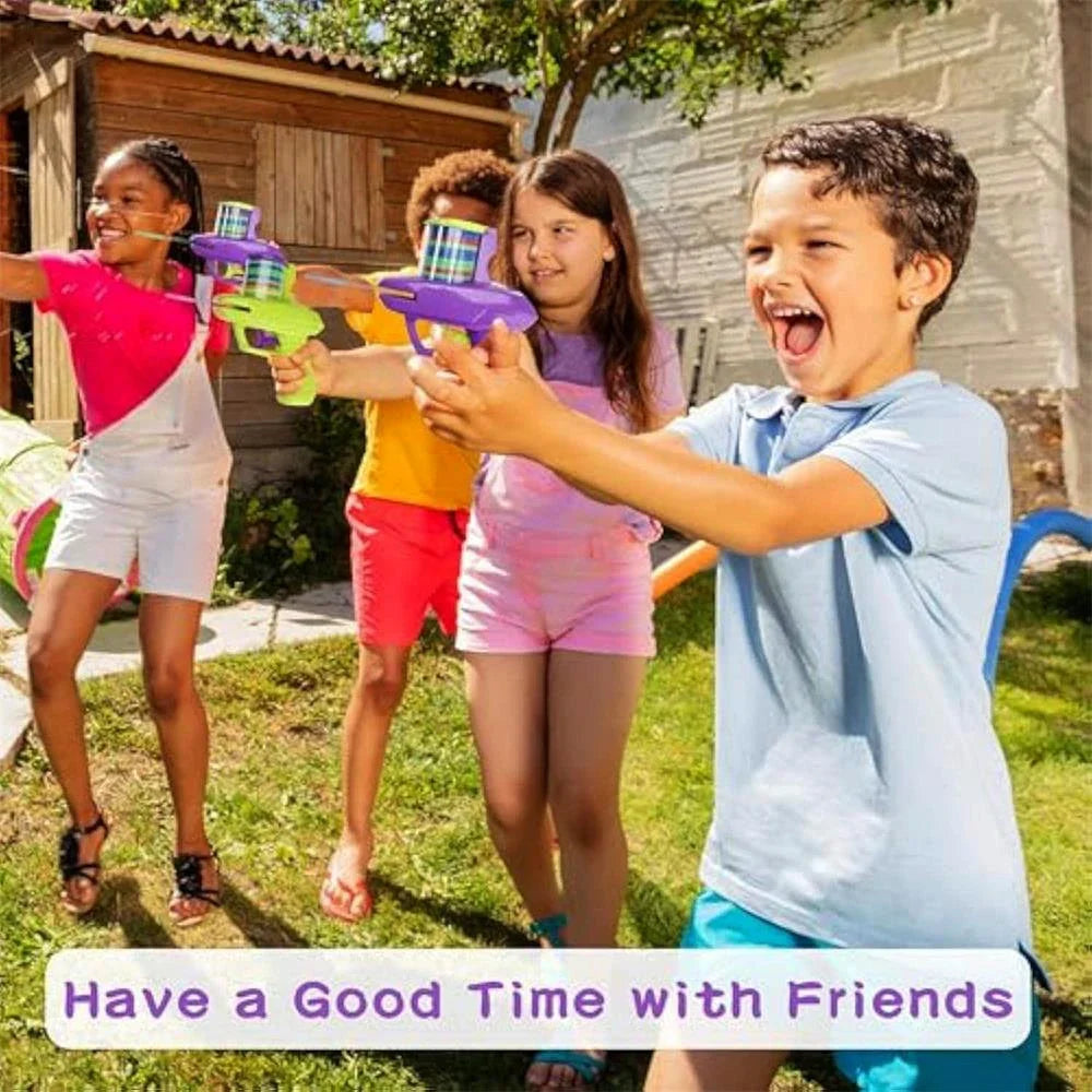 Kids Outdoor Foam Disc Shooting Launcher Toy Double Parent-Child Interactive Gift