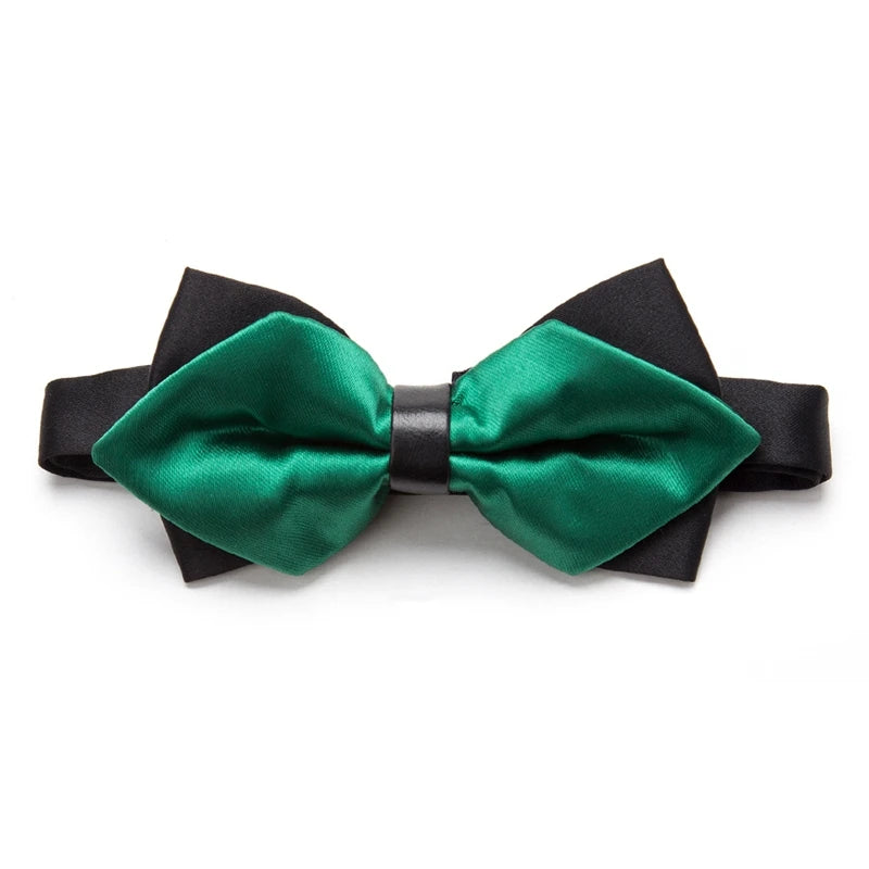 CowLost | men-ties-solid-fashion-butterfly-party-wedding-black-red-bow-tie |18