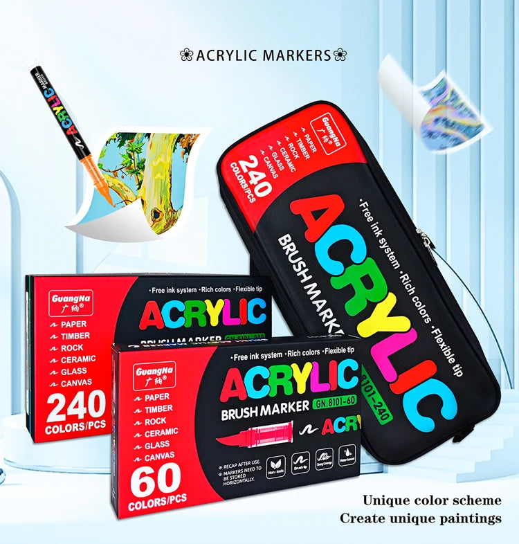 CowLost | markers-product_id-acrylic-paint-soft-brush-markers-set-for-wood-stone-canvas |7
