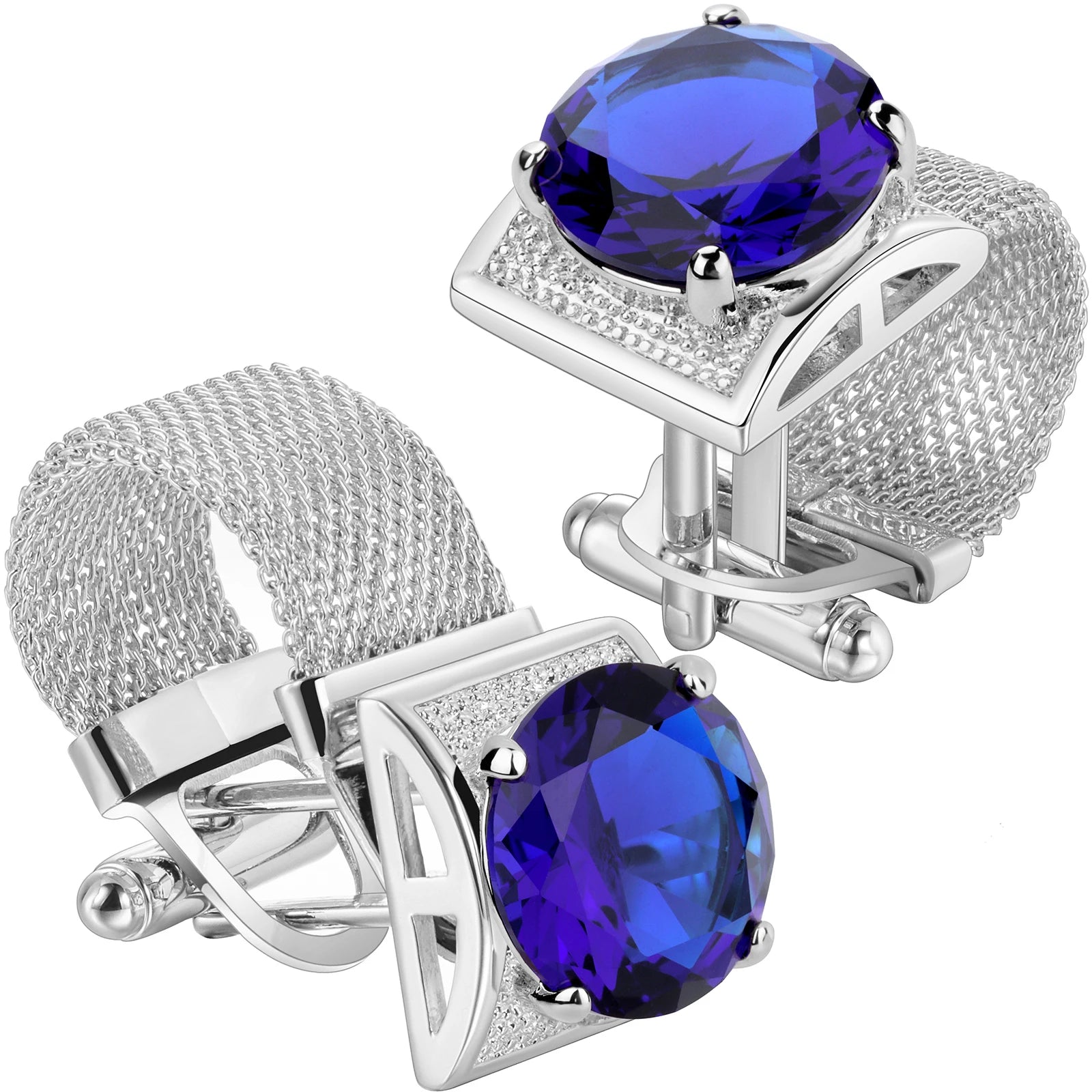 CowLost | clothing-accessories-hawson-mens-silver-birthstone-crystal-cufflinks-luxury |48