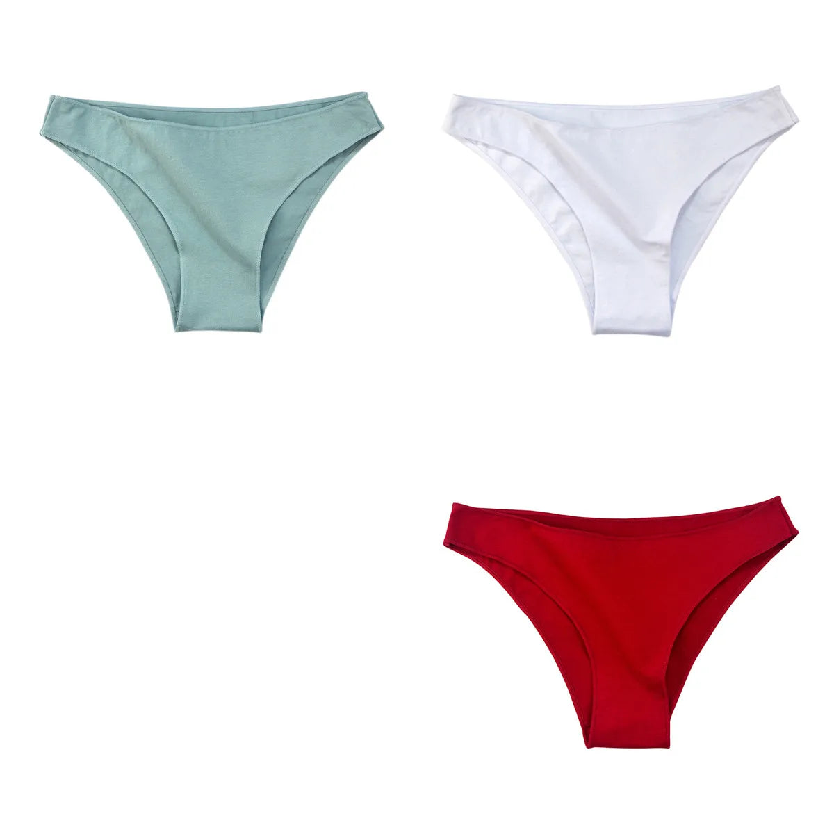 CowLost | product_id-3pcs-womens-soft-cotton-low-rise-high-cut-briefs-underwear |18