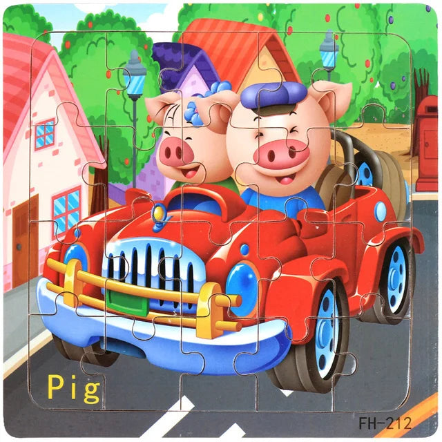 CowLost | fencing-barriers-20-piece-wooden-3d-cartoon-puzzle-educational-toy |41