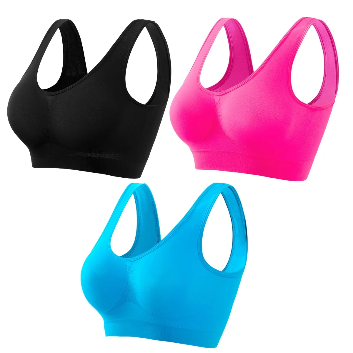 CowLost | product_id-3pcs-seamless-wireless-plus-size-crop-top-bra-set-s-5xl-breathable-sport-brassiere |19