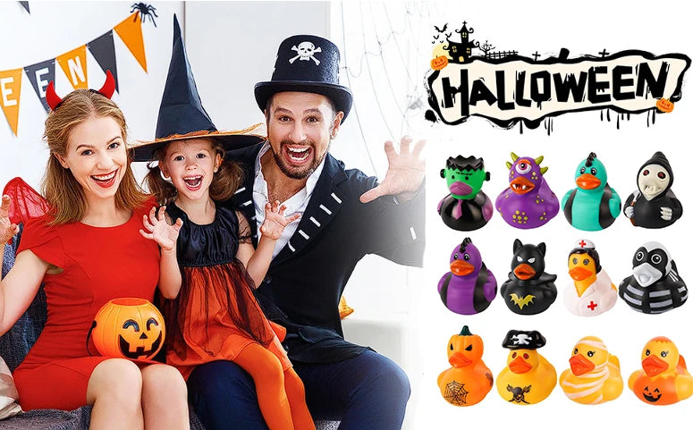 CowLost | product_id-24-48-96-pcs-halloween-rubber-duck-party-favors-for-kids-birthday-decor |8