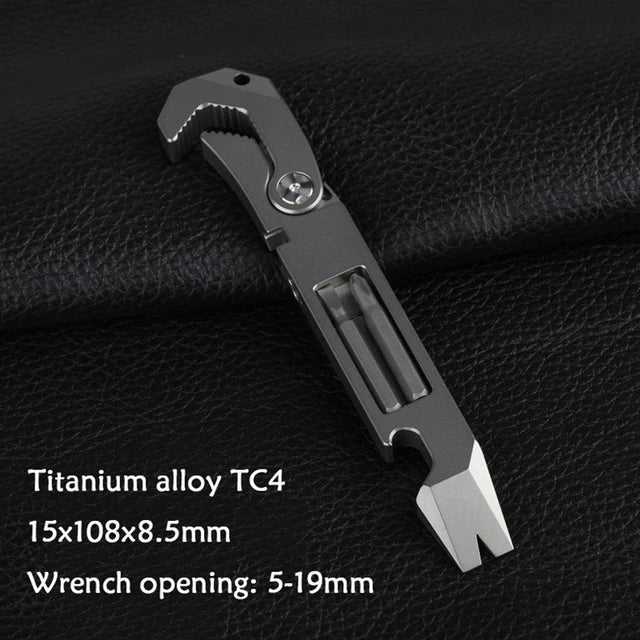 CowLost | tools-tc4-titanium-alloy-crowbar-edc-tool-set-with-screwdriver-wrench-and-eternal-pen-for-outdoor-camping-gift |45